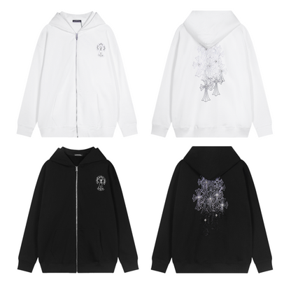 Chrome Hearts New Zip Up Hoodie -TQ02