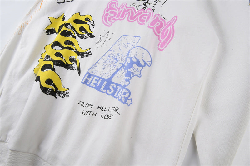 Hellstar Studios 2024 새로운 후드티 화이트